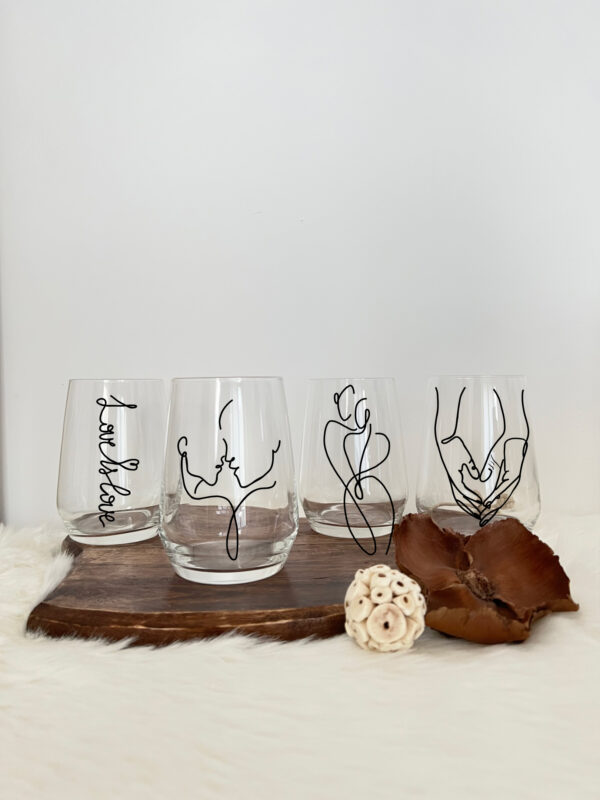 Set grands verres amour